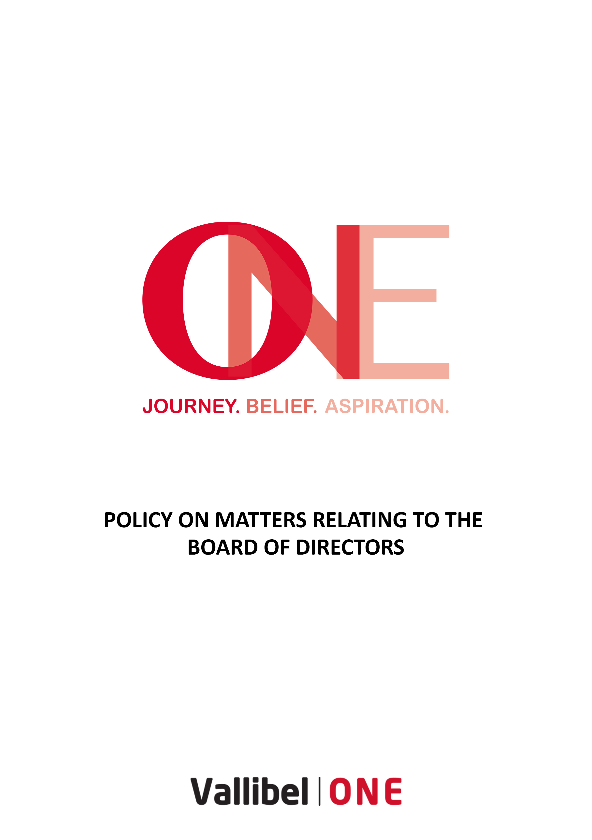 POLICY ON MATTERS RELATING TO THE BOARD OF DIRECTORS